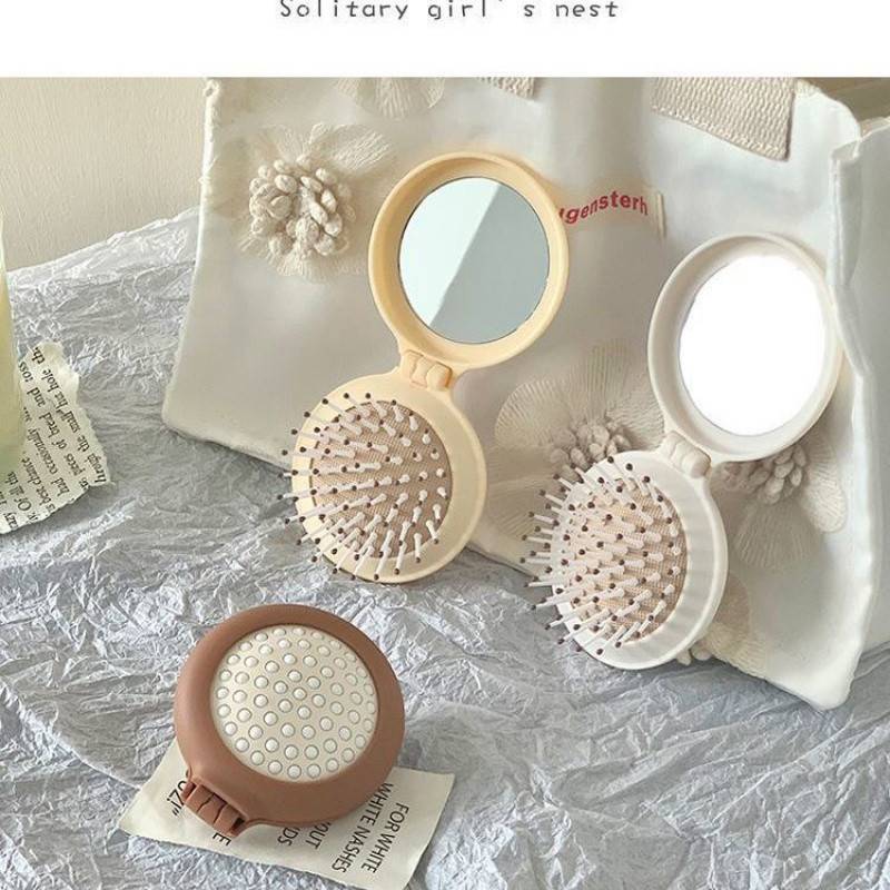 Cute Mini Carry-on Air Cushion Comb folding-hair-brush 5