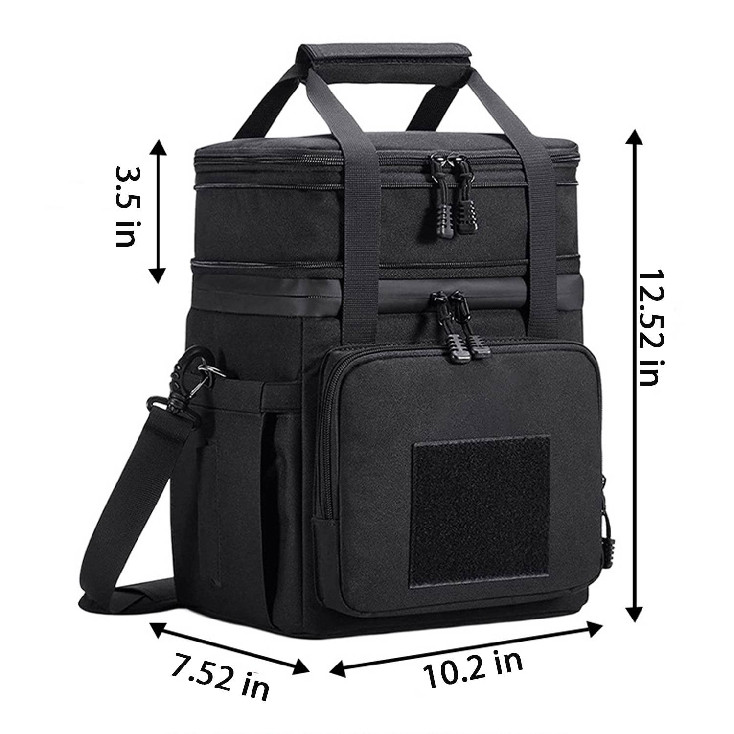 16L Double Deck Nylon Cooler Bag w/Adjustable Strap 7