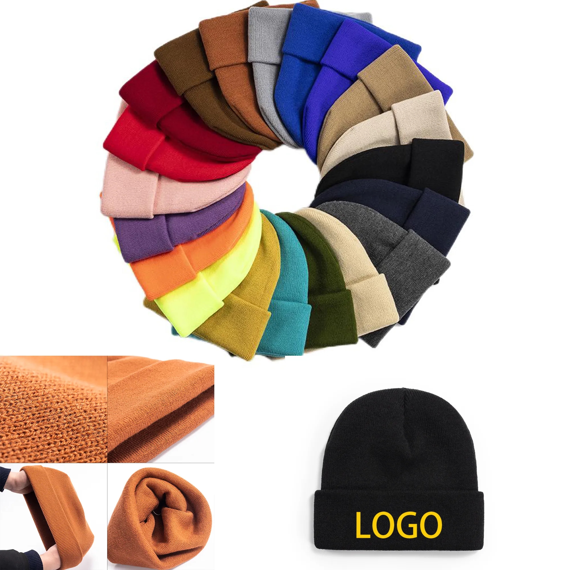 Autumn And Winter Solid Colored Wool Hat 2
