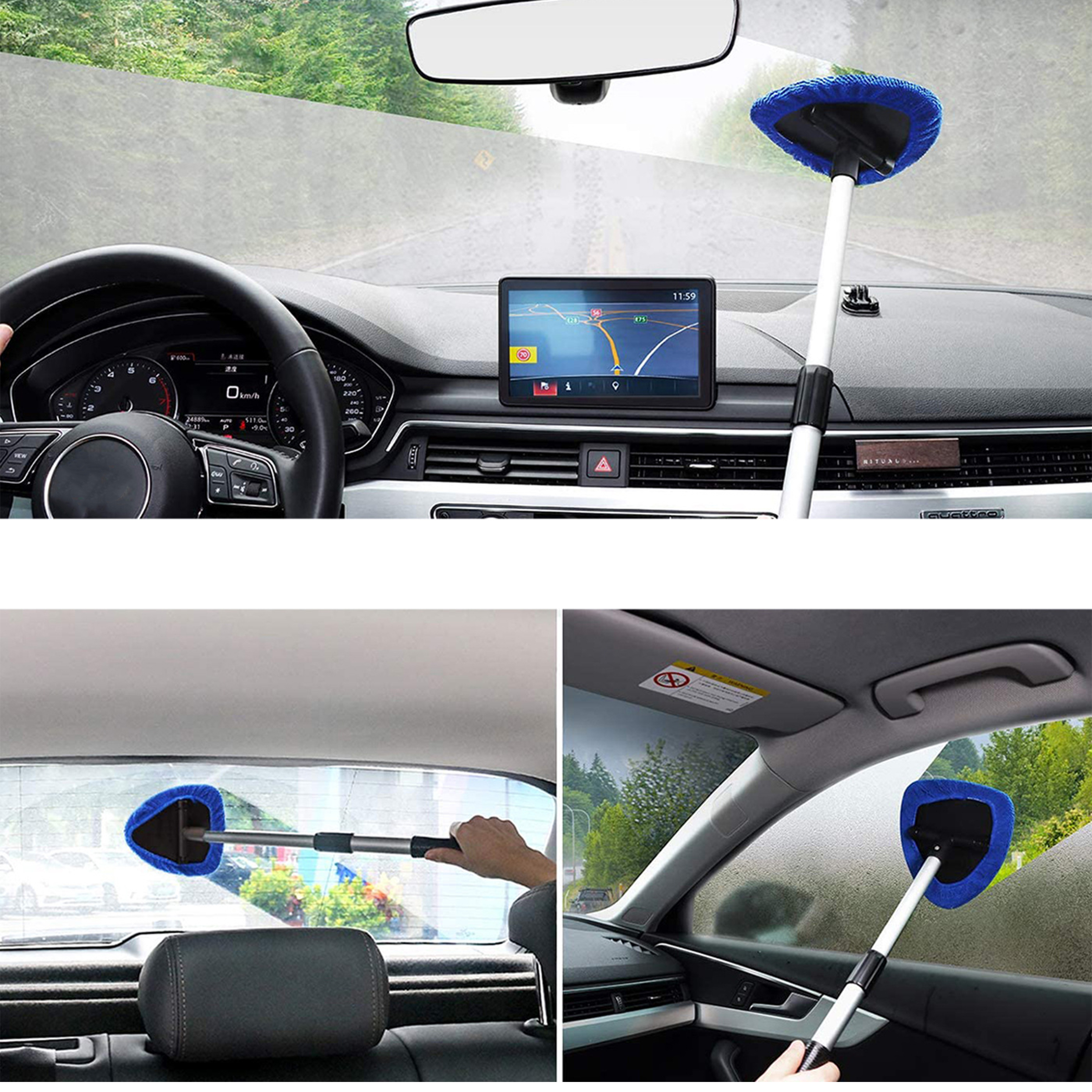 High-Quality Microfiber Material Ergonomic Microfiber Car Window Cleaning Tool 3
