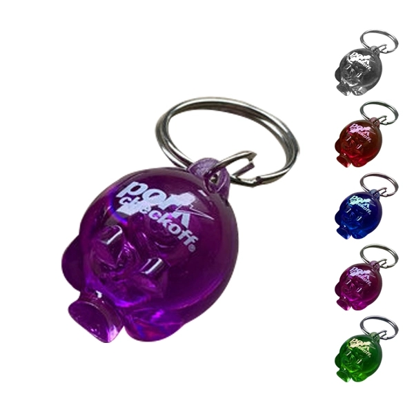 Advertising pig shaped keychain rings 2