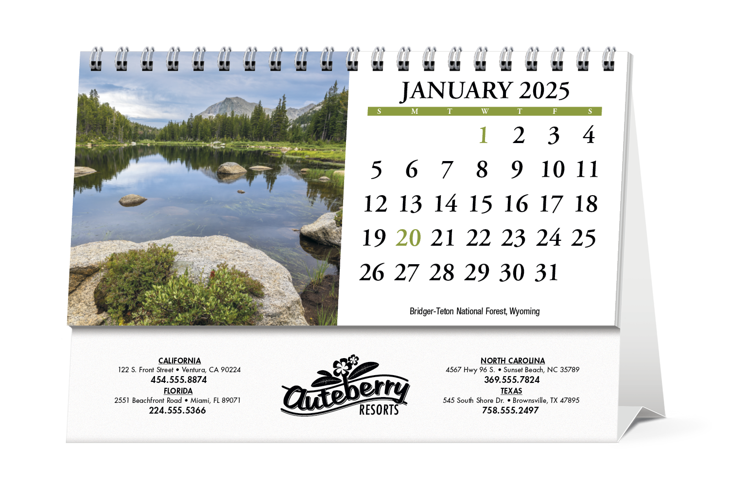 HotLine® Products Scenic America® Desk Tent Calendar 16