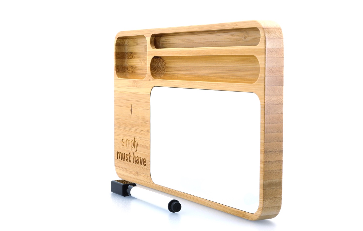 Bamboo 10W Wireless Charging Base with Dry Erase Board 65