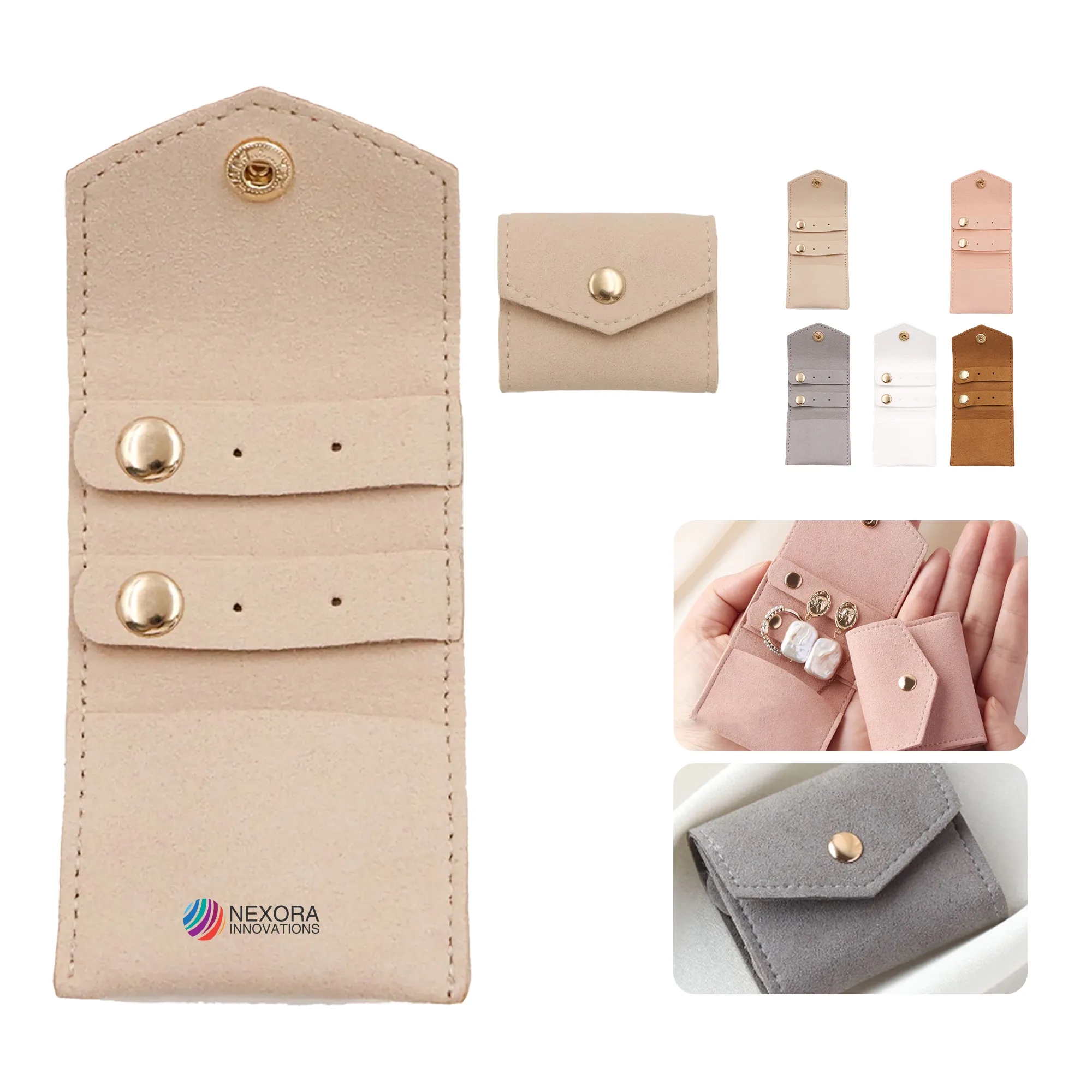 Microfiber Jewelry Pouch Soft Protective Design 4