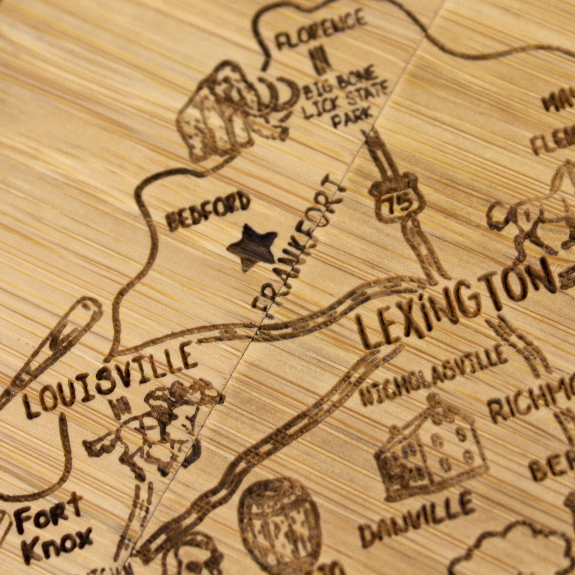 Kentucky Puzzle Coaster Set 4