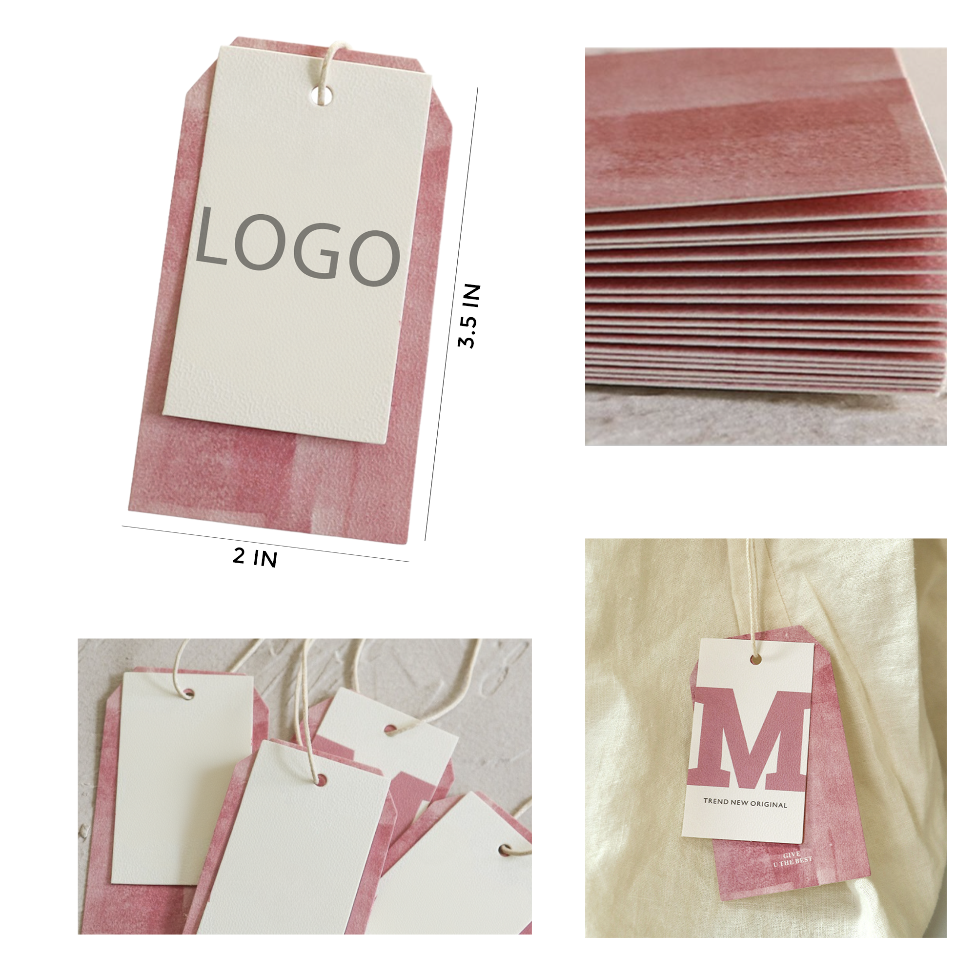 Durable Clothing Tag Made of Thick Coated Paper 2