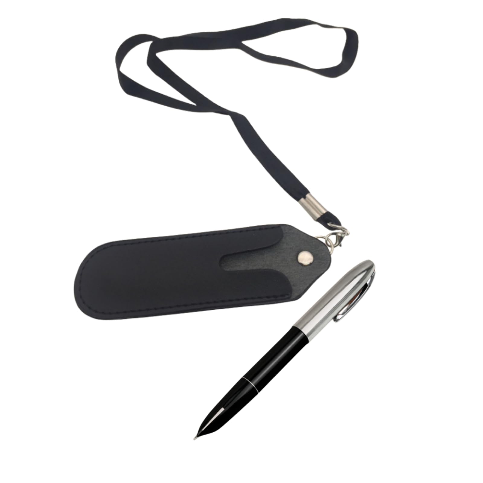 Faux Leather Pouch Case Necklace Lanyard 4