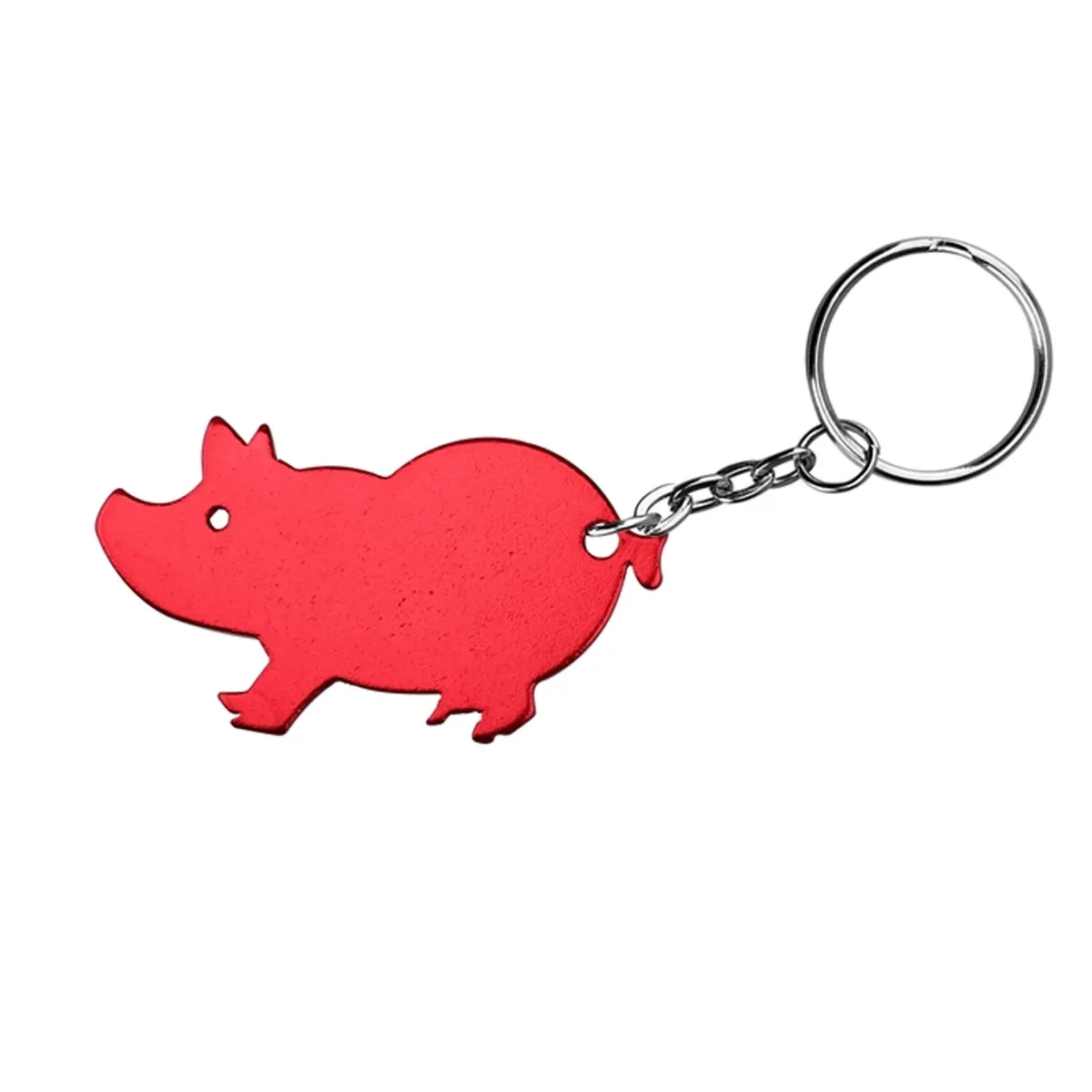Pig Shape Aluminum Keyring Bottle Opener 6