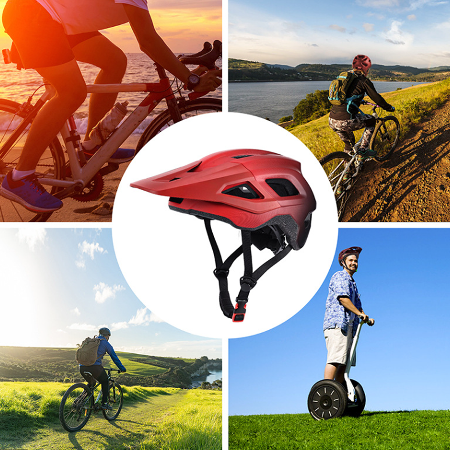 Male and female mountain off-road bicycle helmets 6