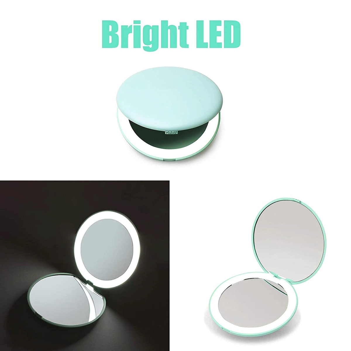 Rechargeable Led Travel Makeup Mirror 6