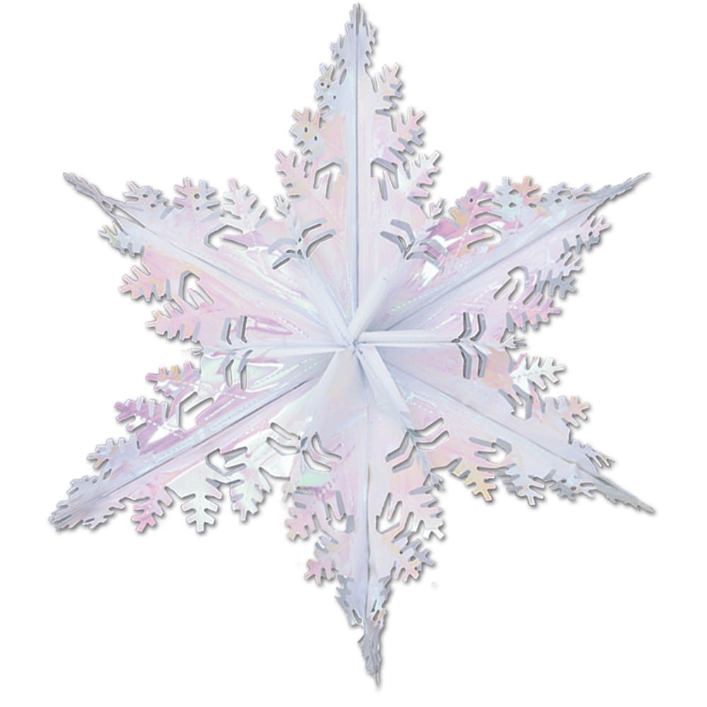 Snowflake Decorations - Opalescent 24" 2