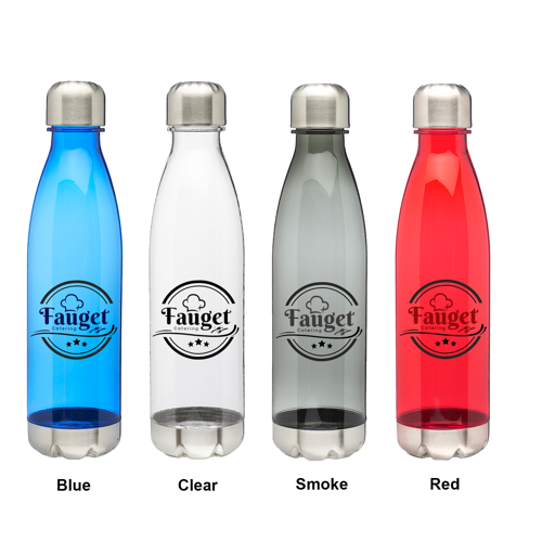 Cola-shaped Plastic Water Bottle - Steel Cap, 25 oz. 5