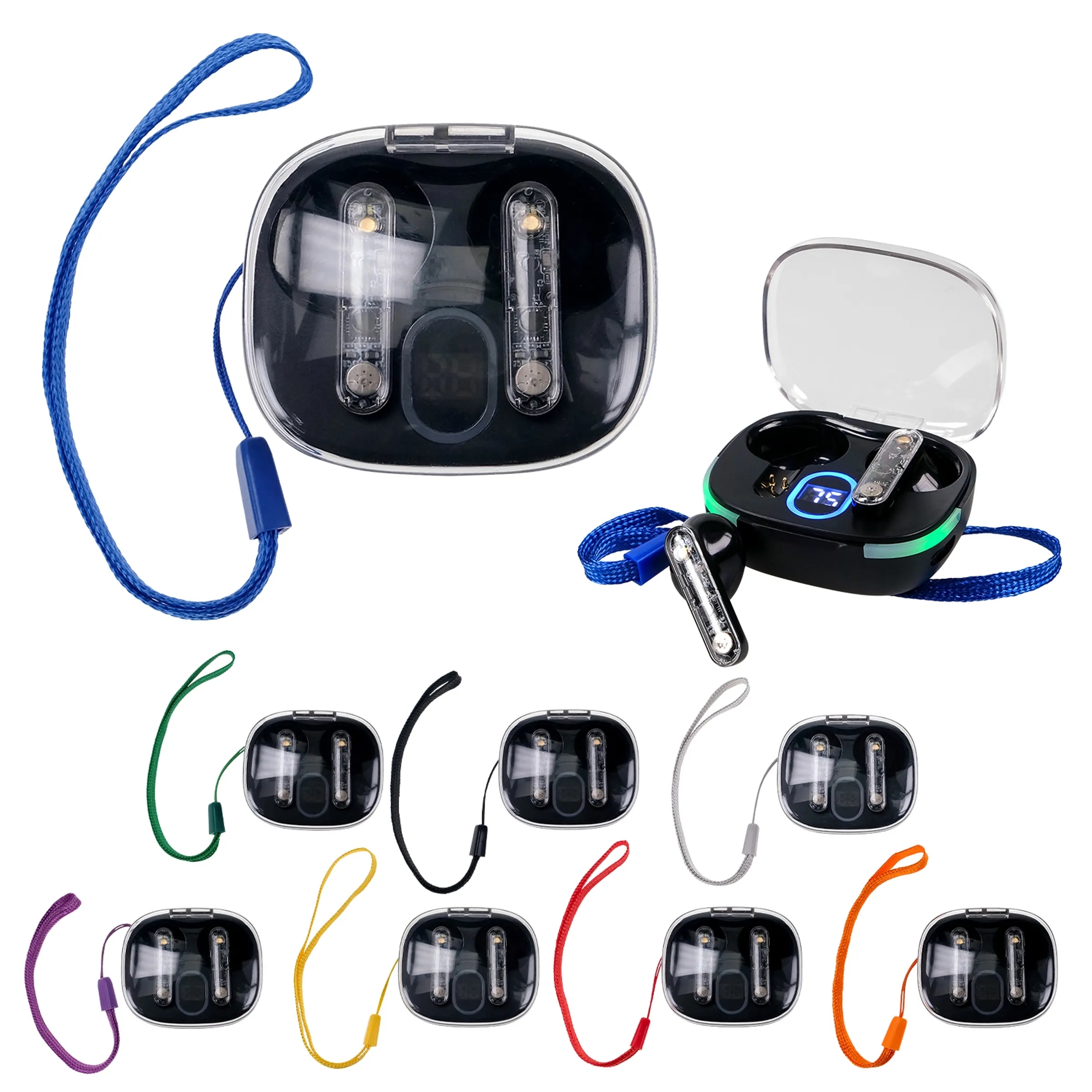Light Up Display Lanyard Bluetooth Earbuds 9