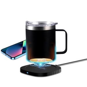 12oz Coffee Mug Warmer Heated Cup with Wireless Charger 4