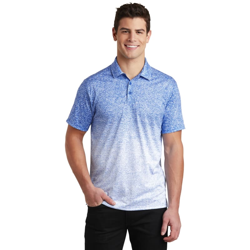 Sport-Tek Ombre Heather Polo. 10