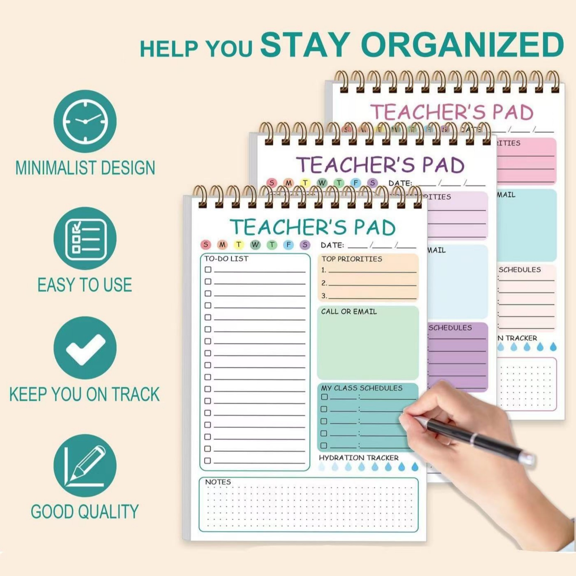 50 Sheets Teacher To Do List Notepad 1