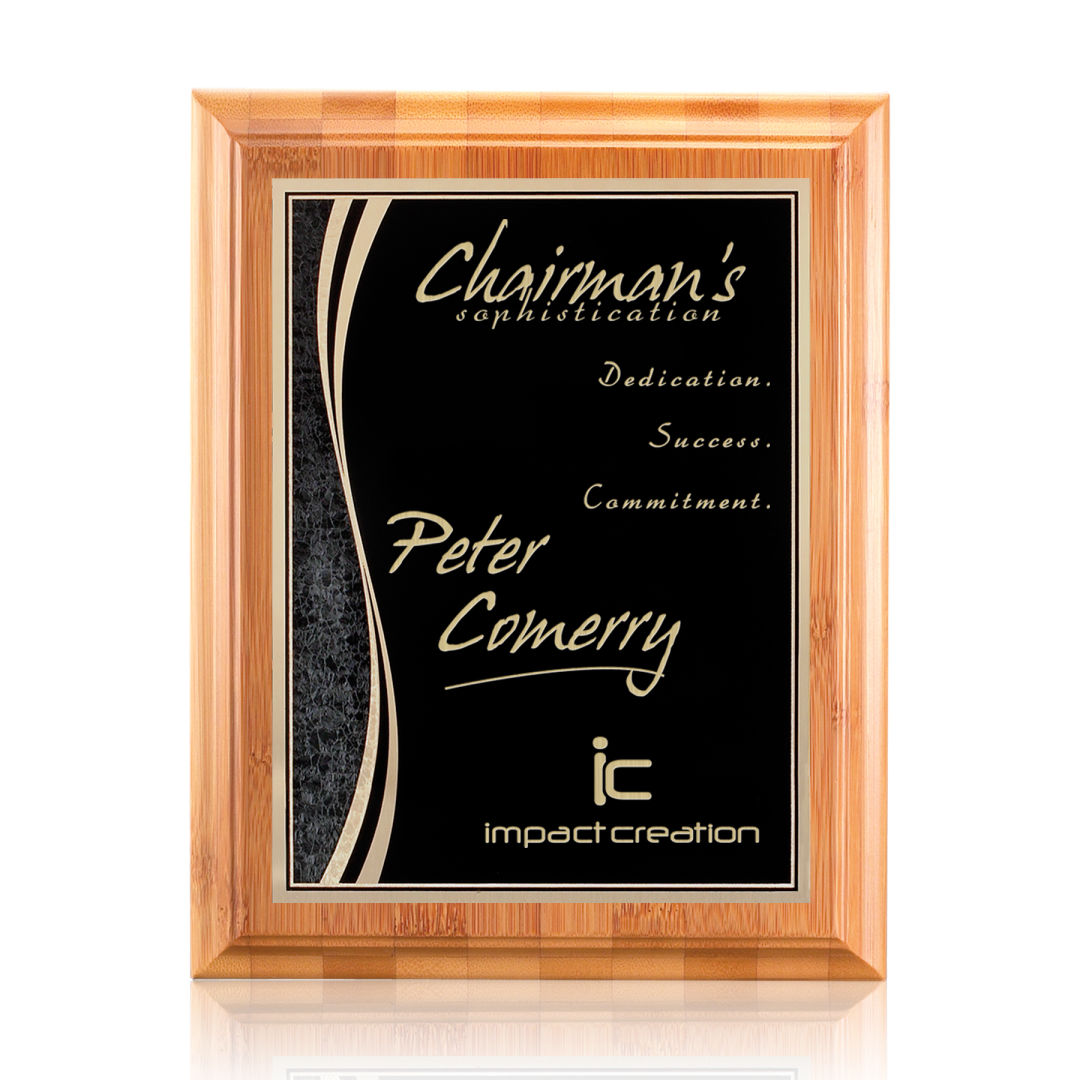 Bamboo/Finch Plaque - Black 3