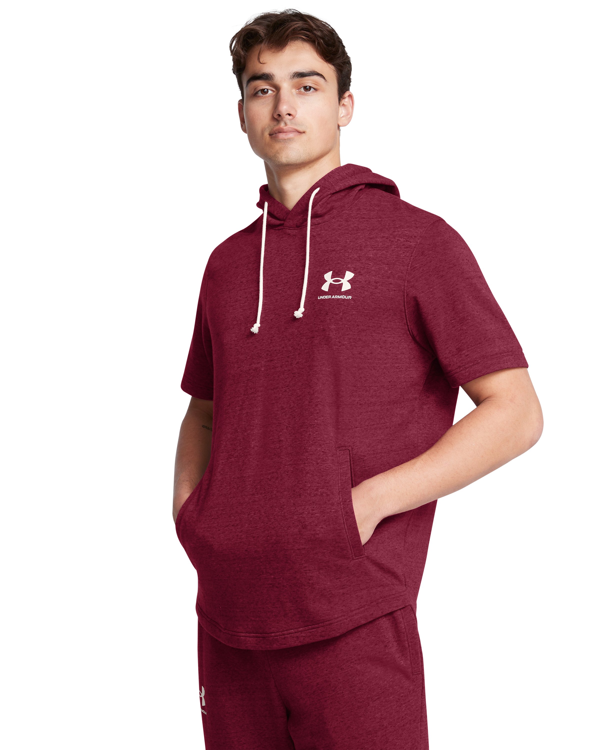 UA Rival Terry Men's Short Sleeve Hoodie 17