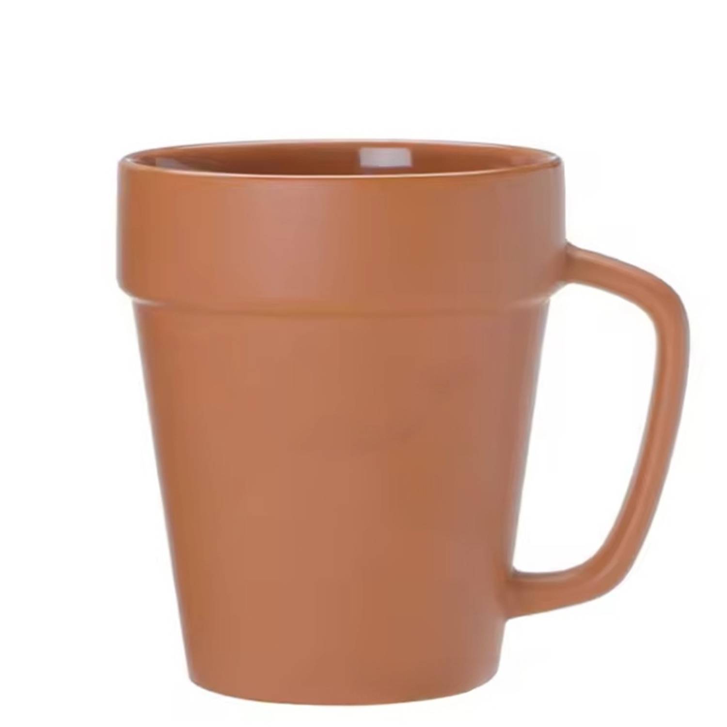 14oz Ceramic Flower Pot Mug w/ Handle 5