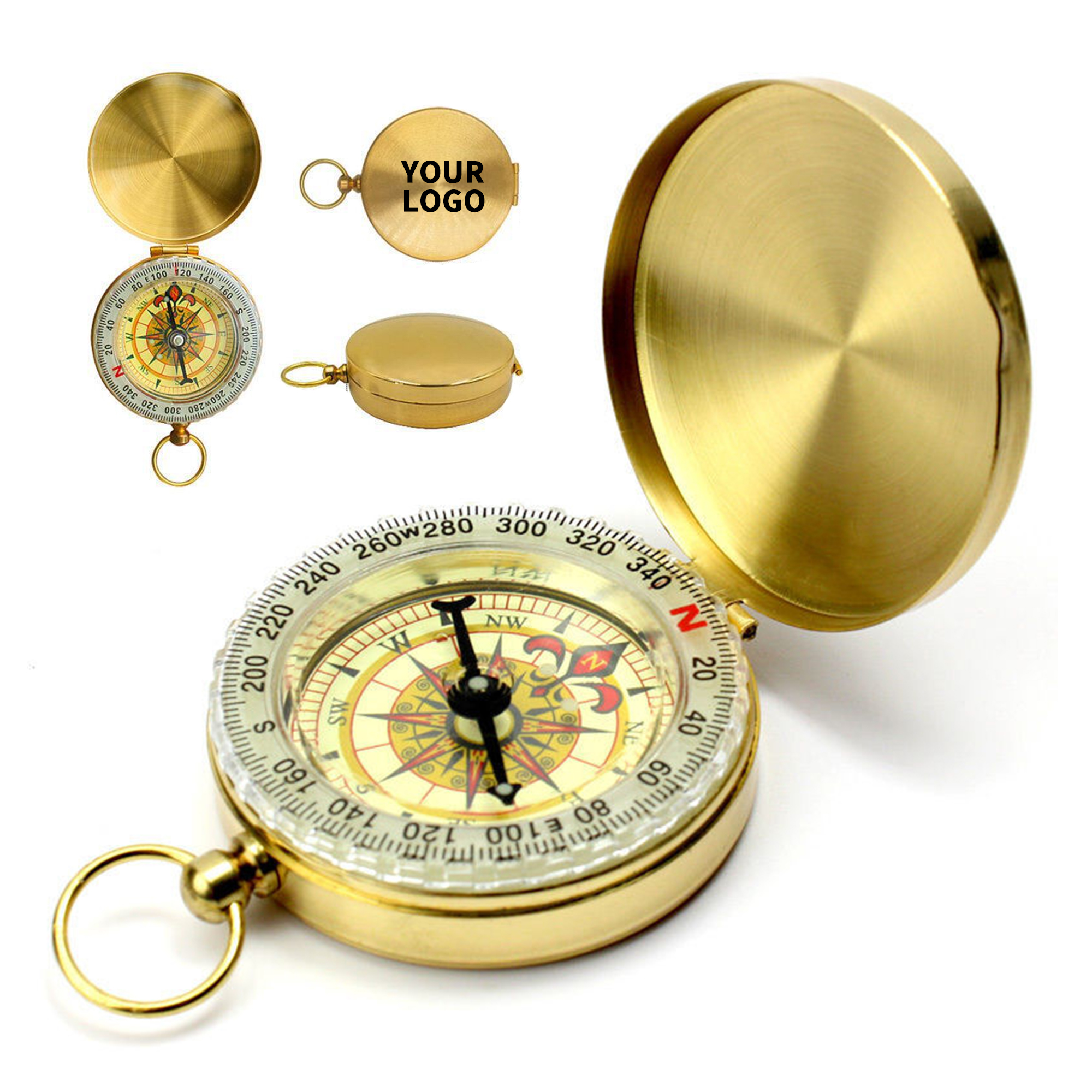 Aluminum Luminous Navigation Compass With Mirror Finish 1