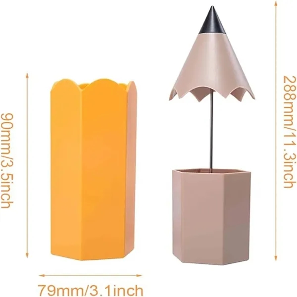 Pencil Shaped Desk Pen Holders Storage Dispenser Organizer 6