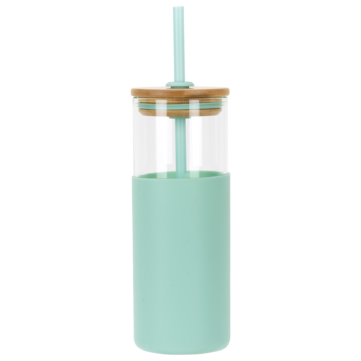 Stirling 18 oz Glass Tumbler with Silicone Sleeve & PP Straw 34