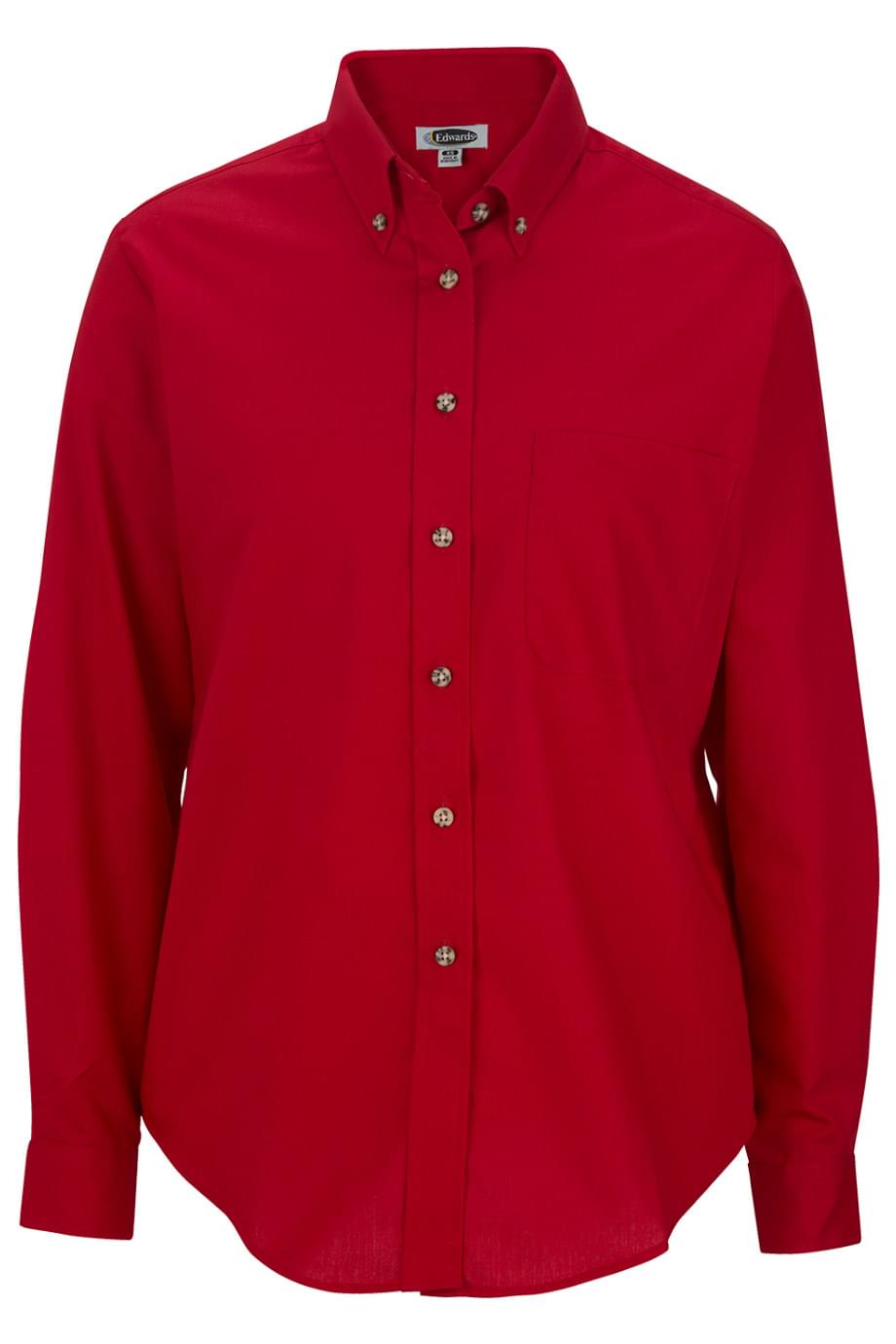 Easy Care Poplin Long-Sleeve Ladies Shirt 1