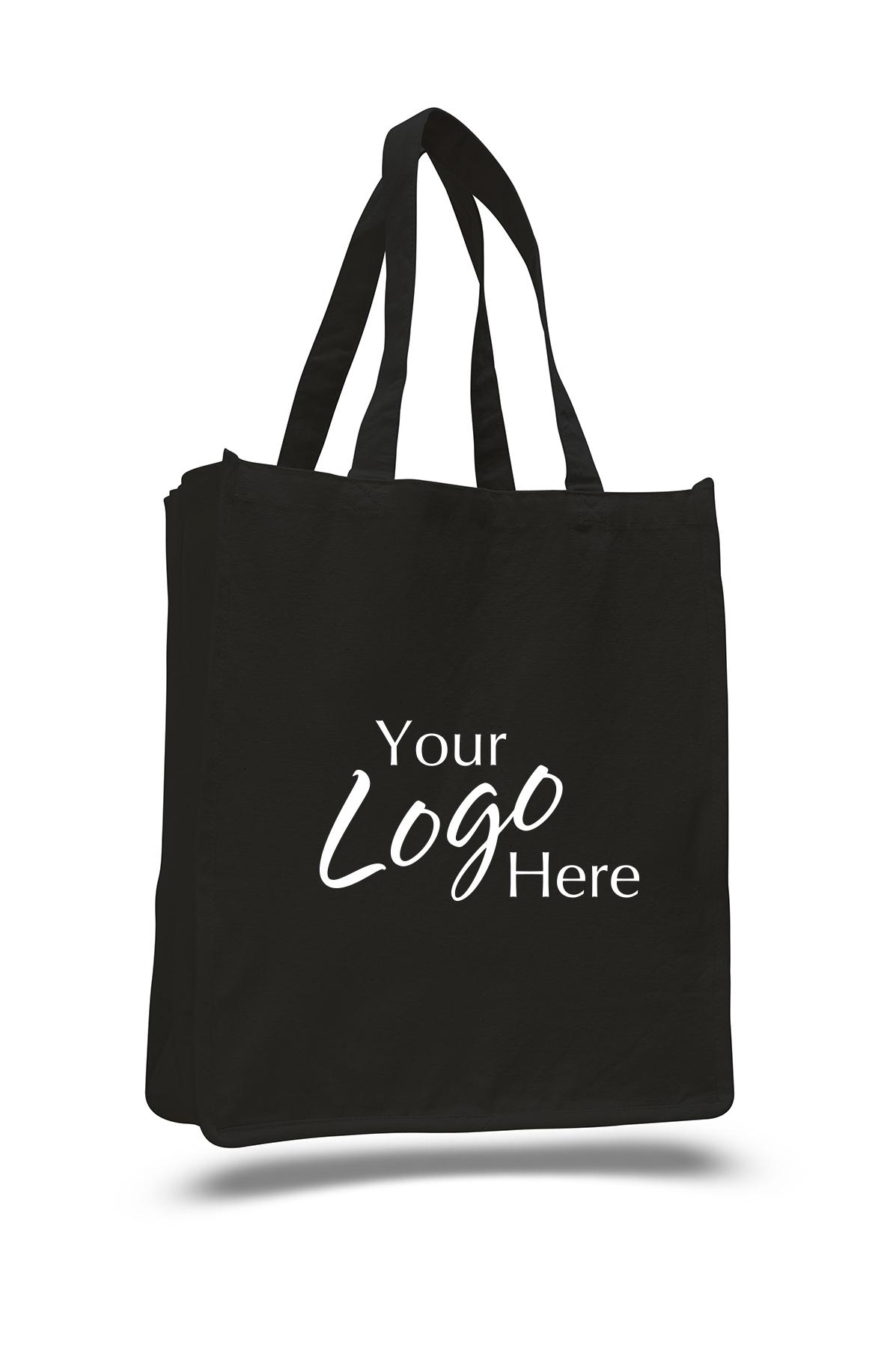Canvas Jumbo Shopper Bag 14" W x 17" H with 7" Gusset, custom tote bag with logo imprint 4