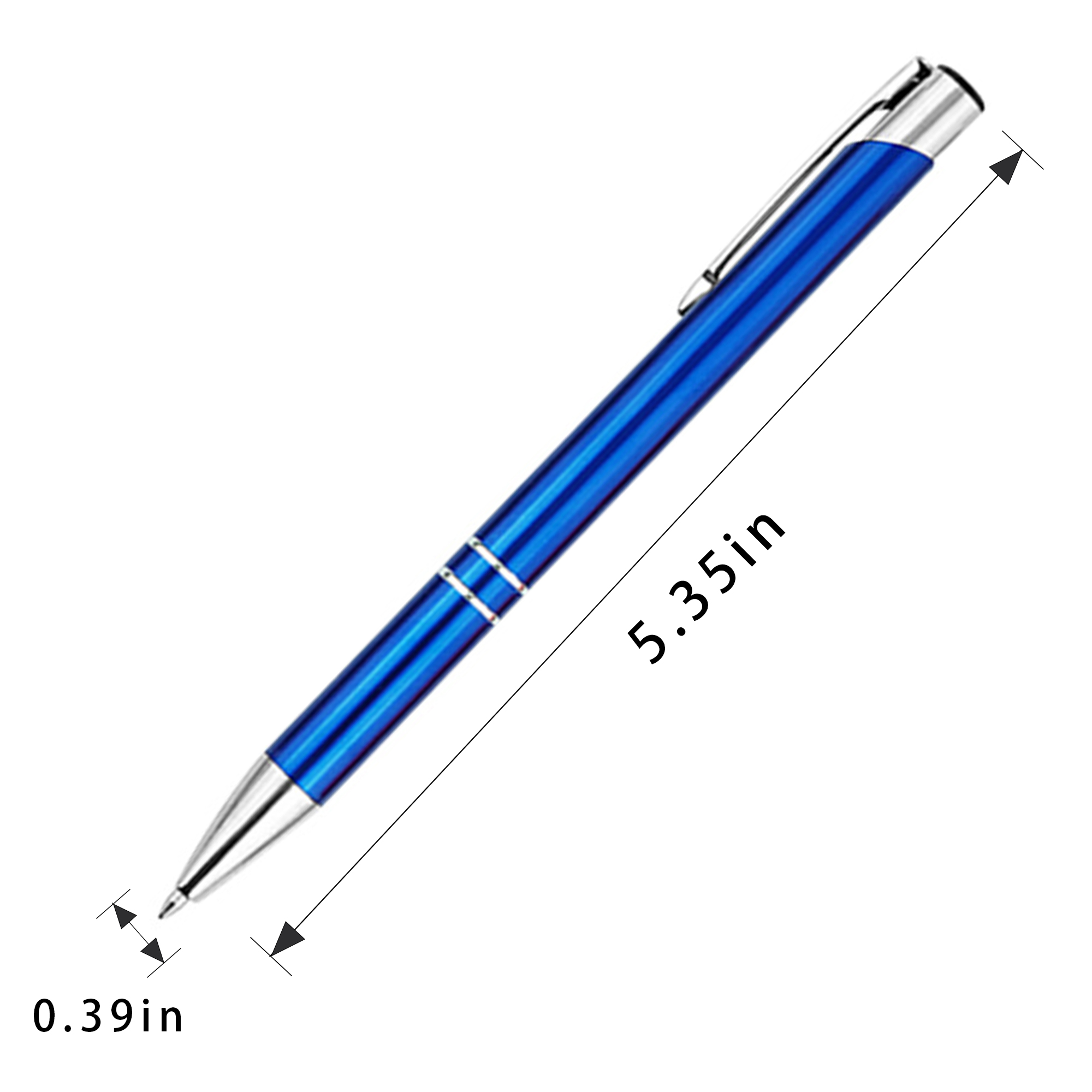 Metal Ballpoint Pen Black Ink Smooth Writing Stylus 2
