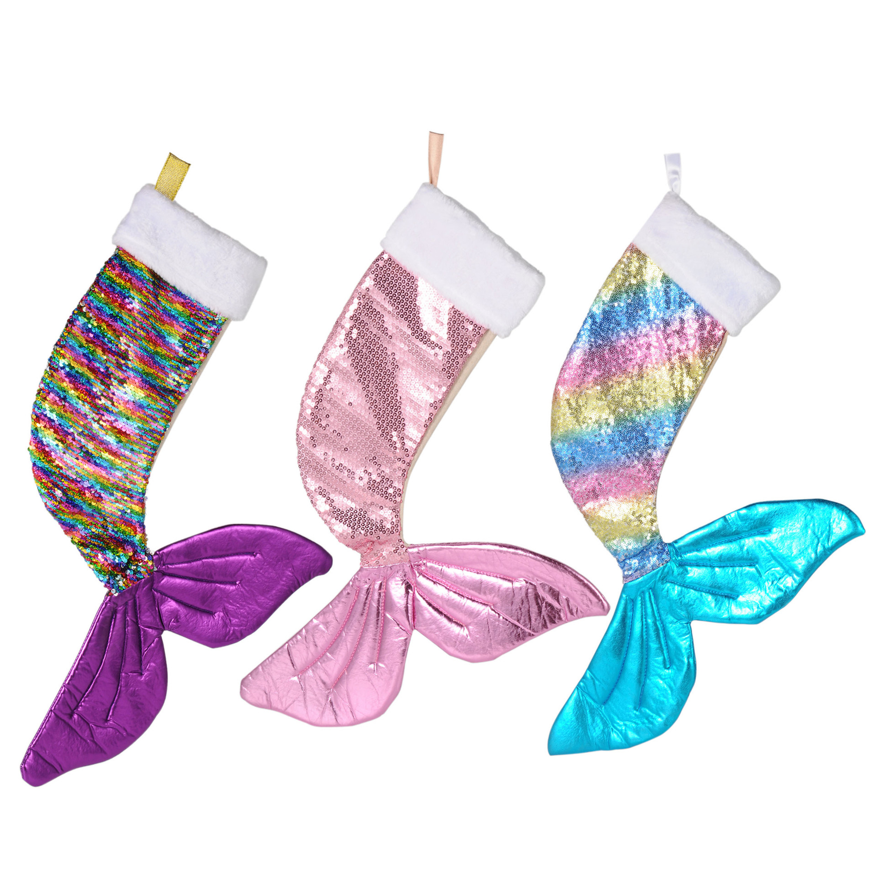 Mermaid Tail Christmas Stocking With Sequin 1
