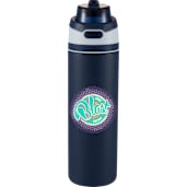 Elvin 28oz Recycled Stainless Flip Straw Bottle, custom water bottle with logo imprint 100