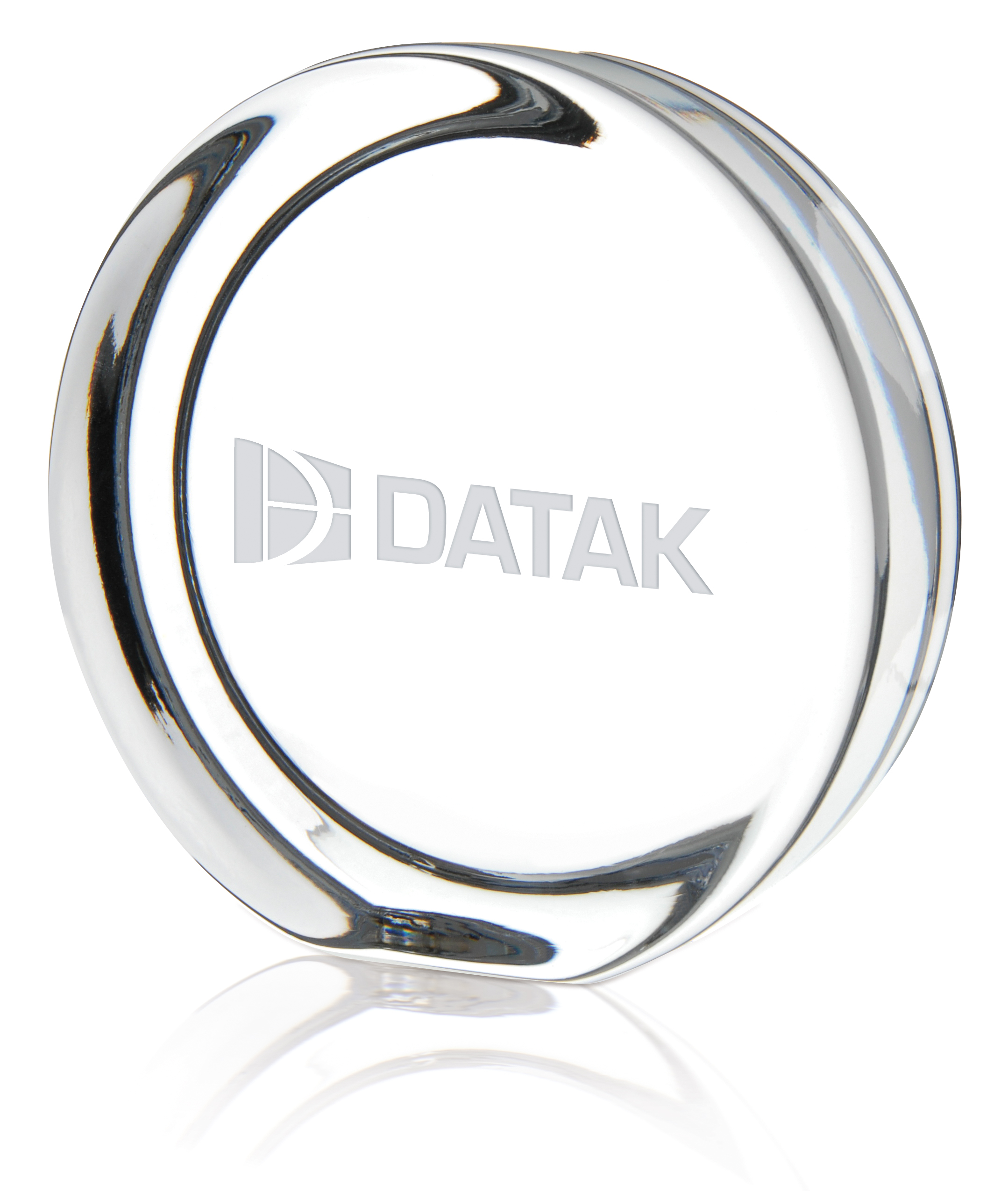 Round Paperweight with Flat Edge