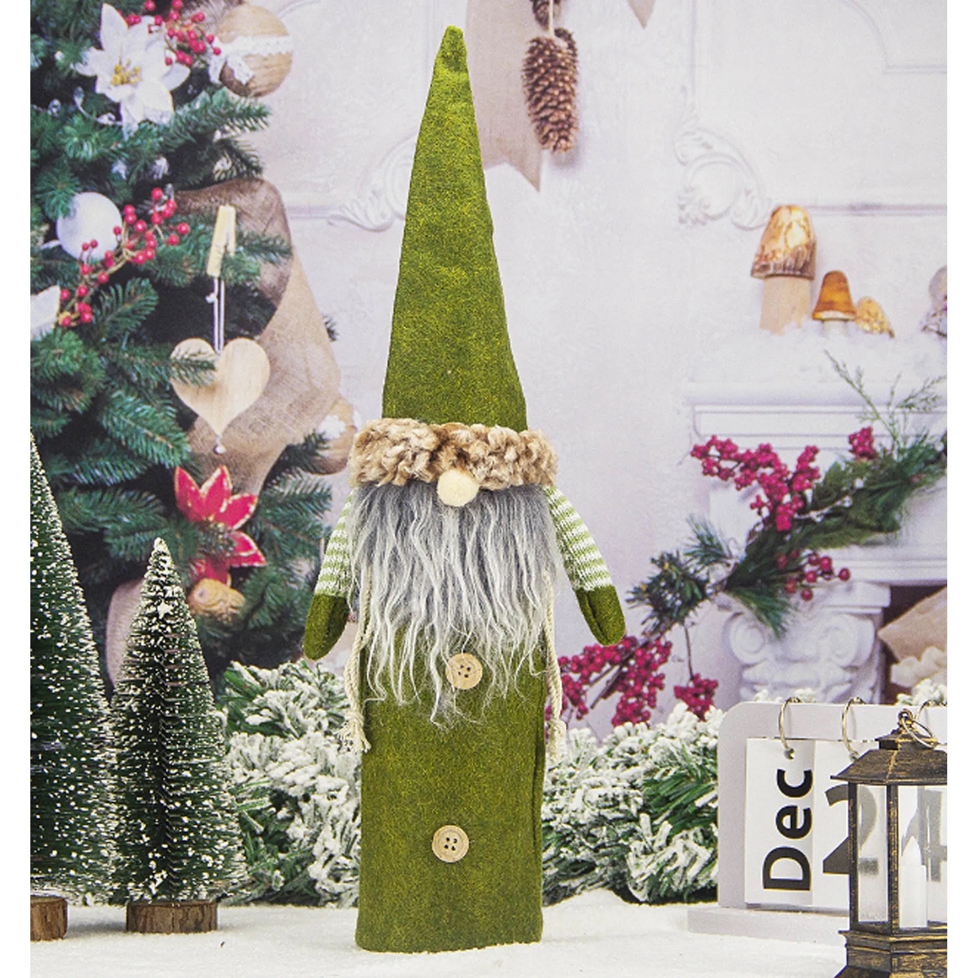 Christmas Gnome Wine Bottle Cover 7