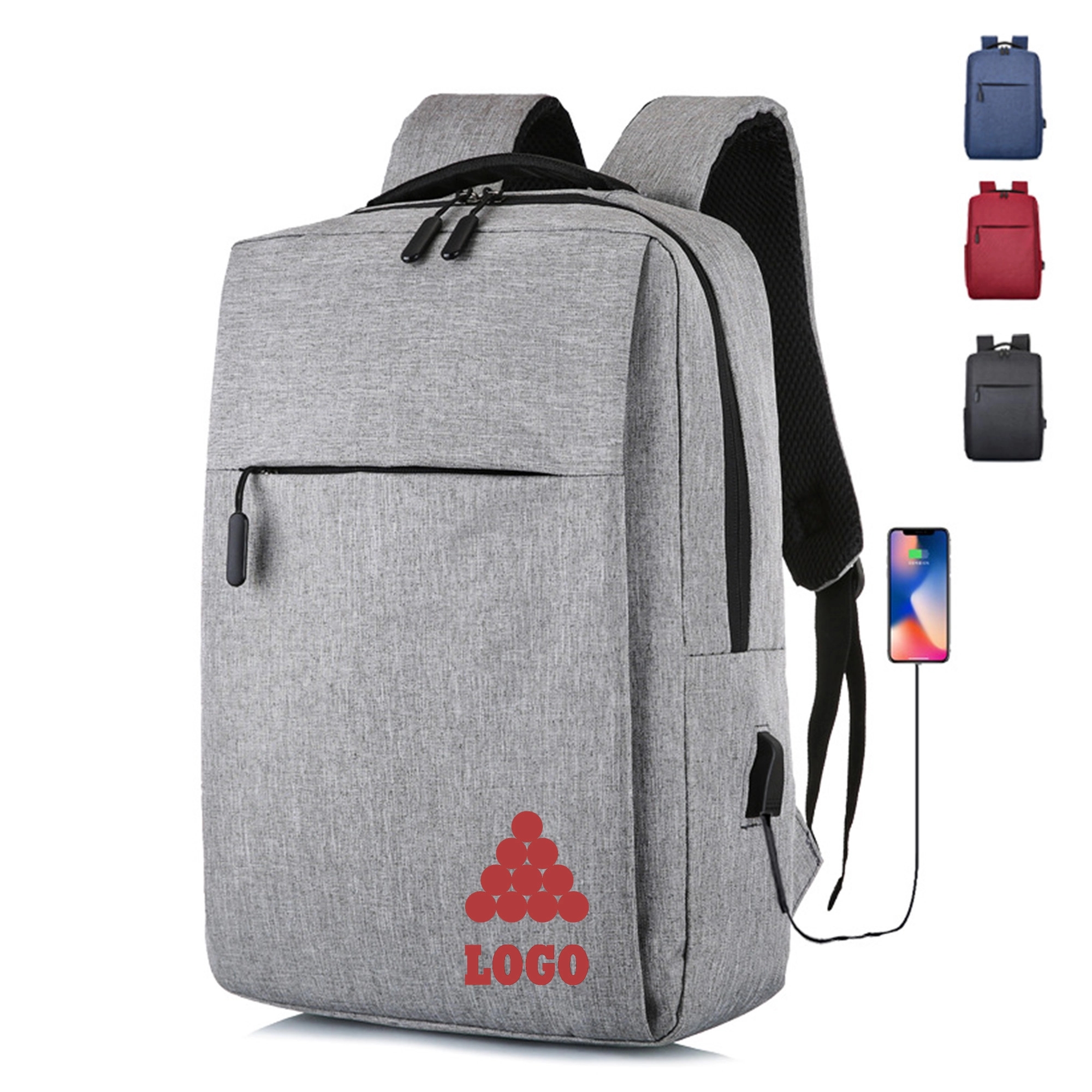 Laptop Business Backpack With USB Charging Port MOQ 30PCS 4