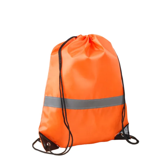 Lightweight Neon Polyester Drawstring Bag 1