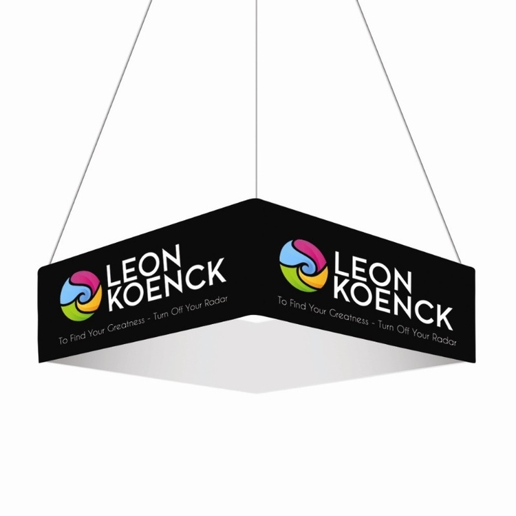 Square Hanging Sign Kit - 15'W x 3'H hanging banner display 2