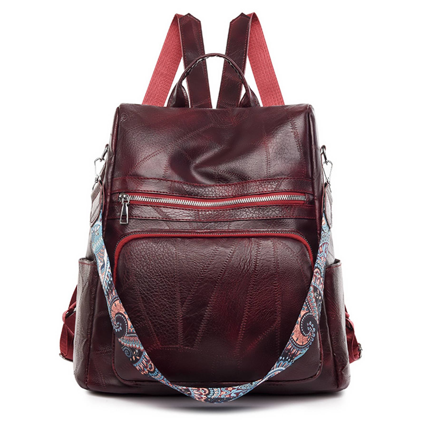 Polyurethane Women Waterproof Purse Travel Backpack 10
