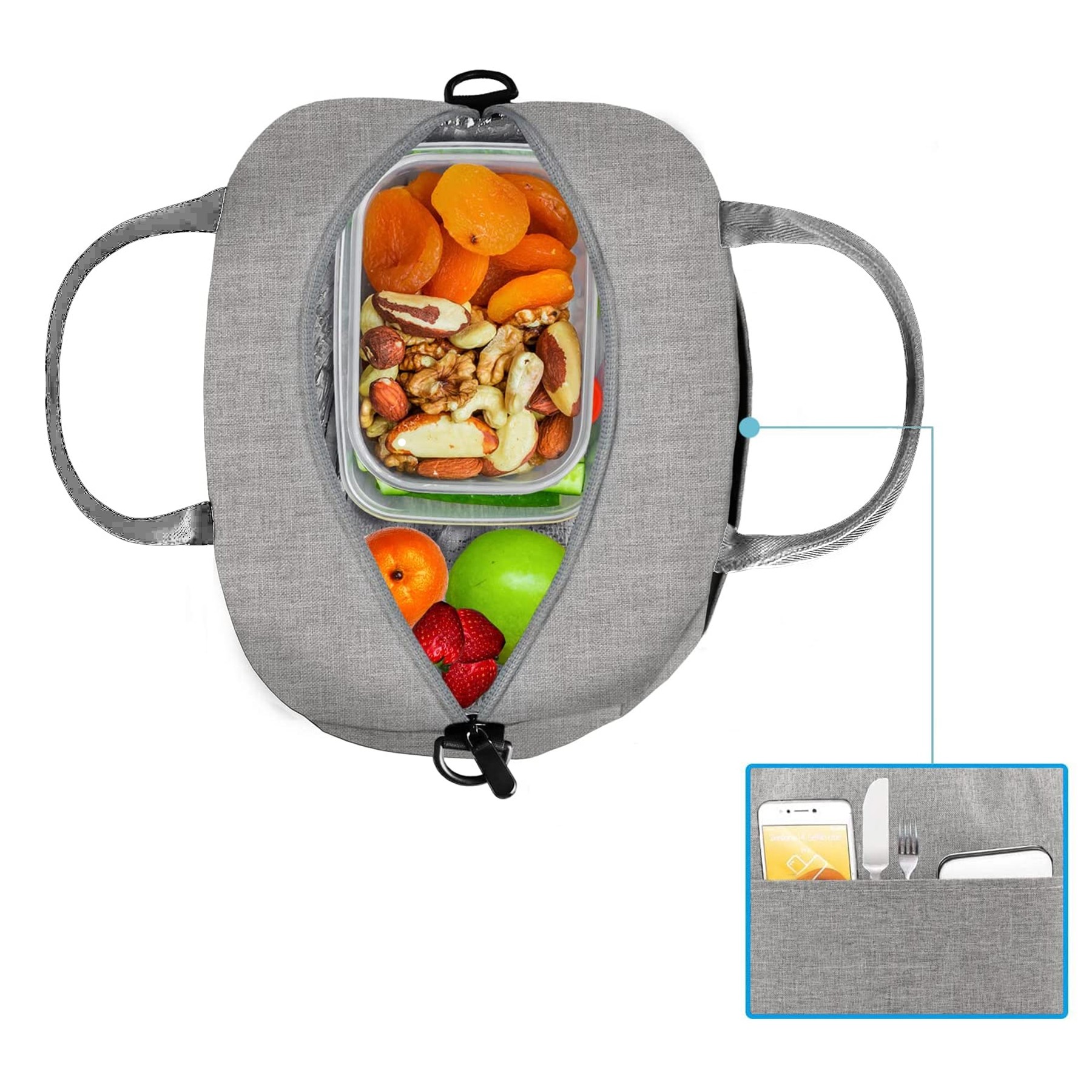 Reusable Lunch bag with Adjustable Shoulder Strap 2