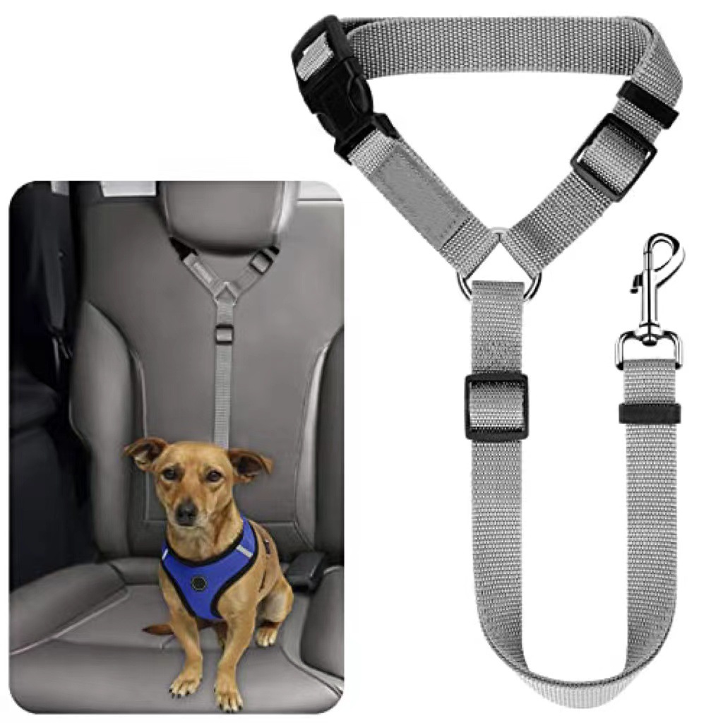2 Packs Adjustable Dog Cat Safety Seat Belt In Car 9