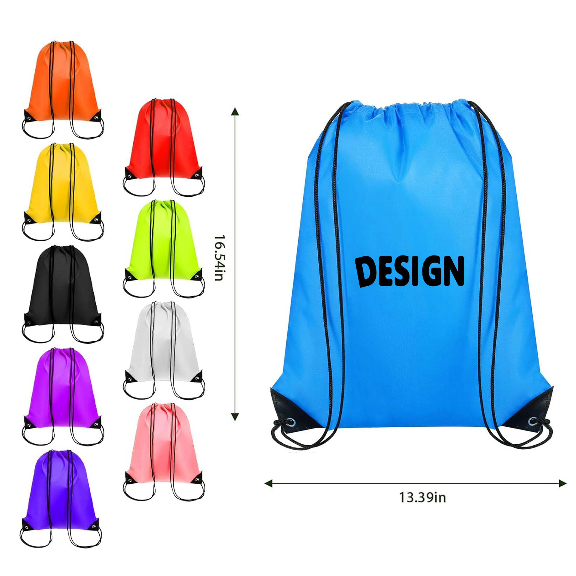 Sport Storage Polyester Drawstring Backpack Bags 4