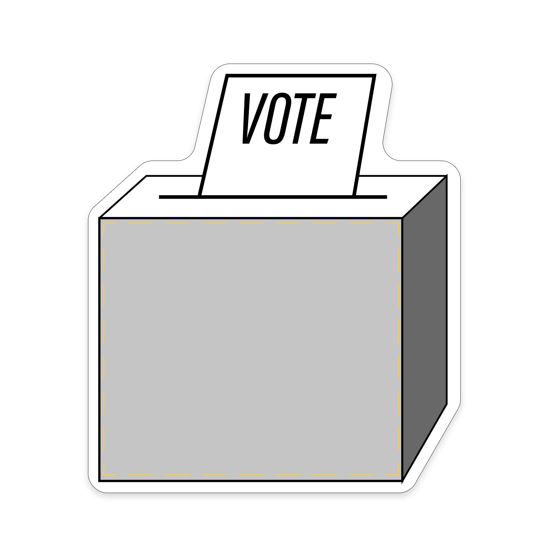 Vote Shaped NoteKeeper™ Magnet 20 Mil 1