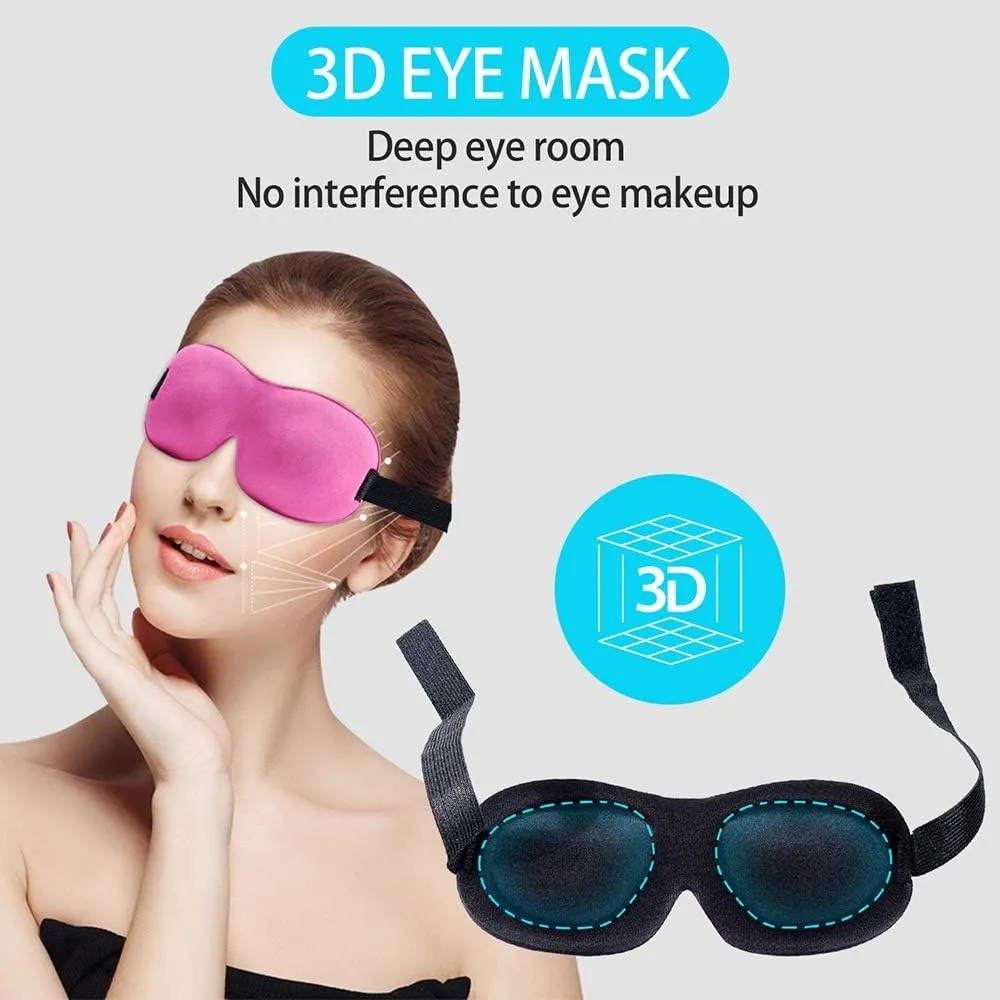 3D Contoured Blackout Eye Mask 2
