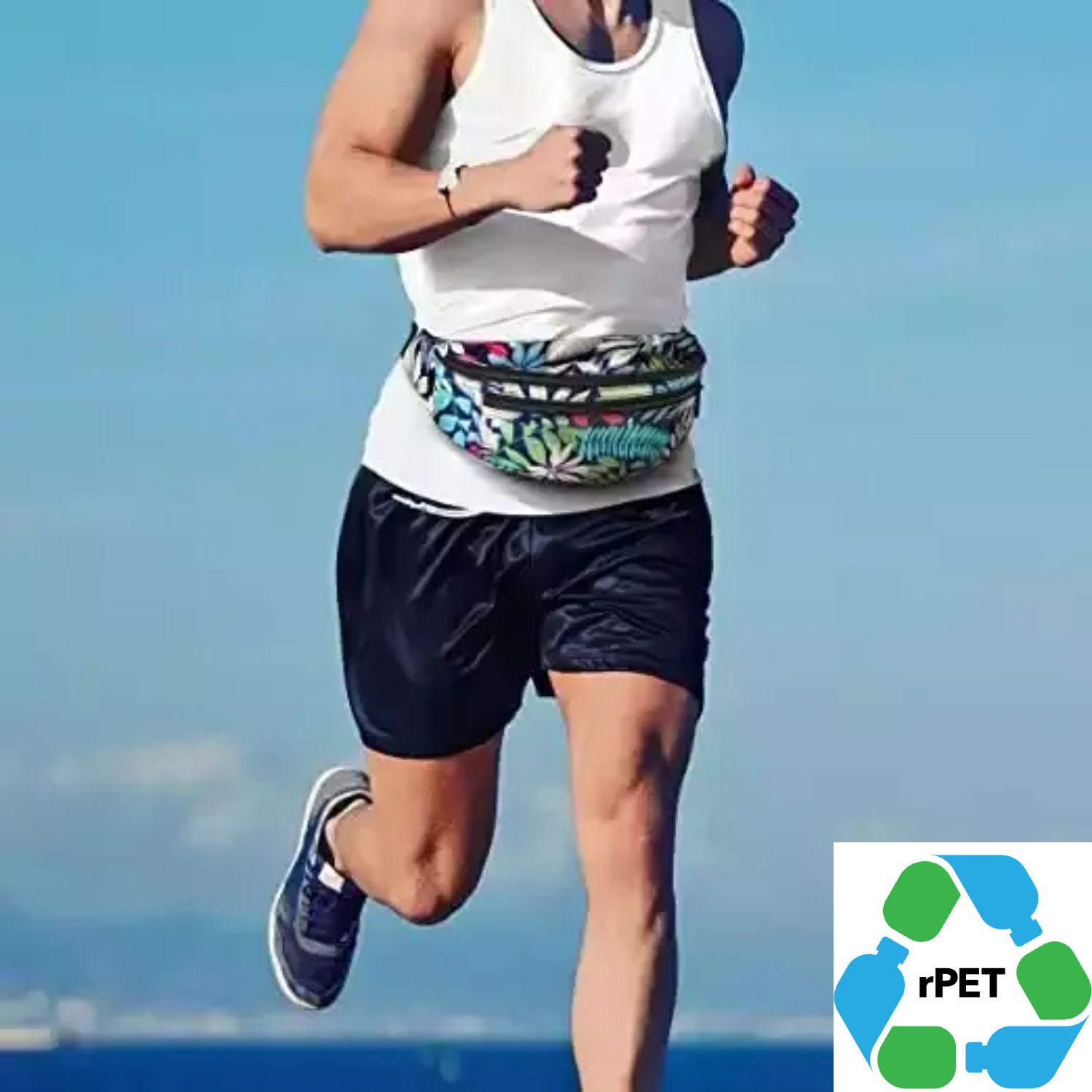 3 Zip Waist Bag rPET Recycled 600D Polyester Sublimation Fanny Pack 2