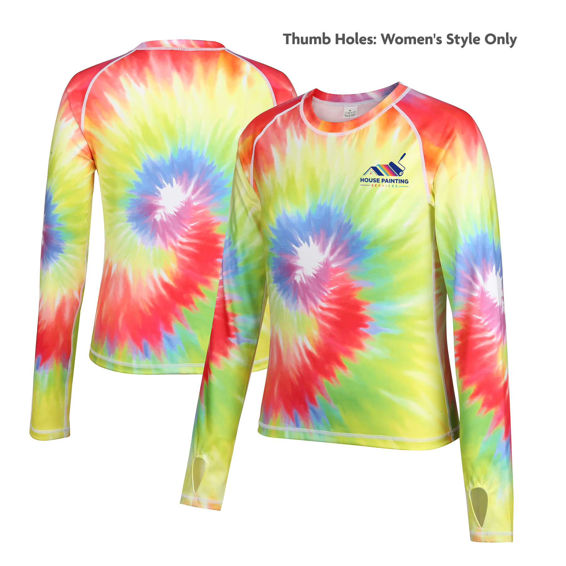 Custom Raglan Workout Long Sleeve Shirt With Flatlock Seams (Full Color) 5