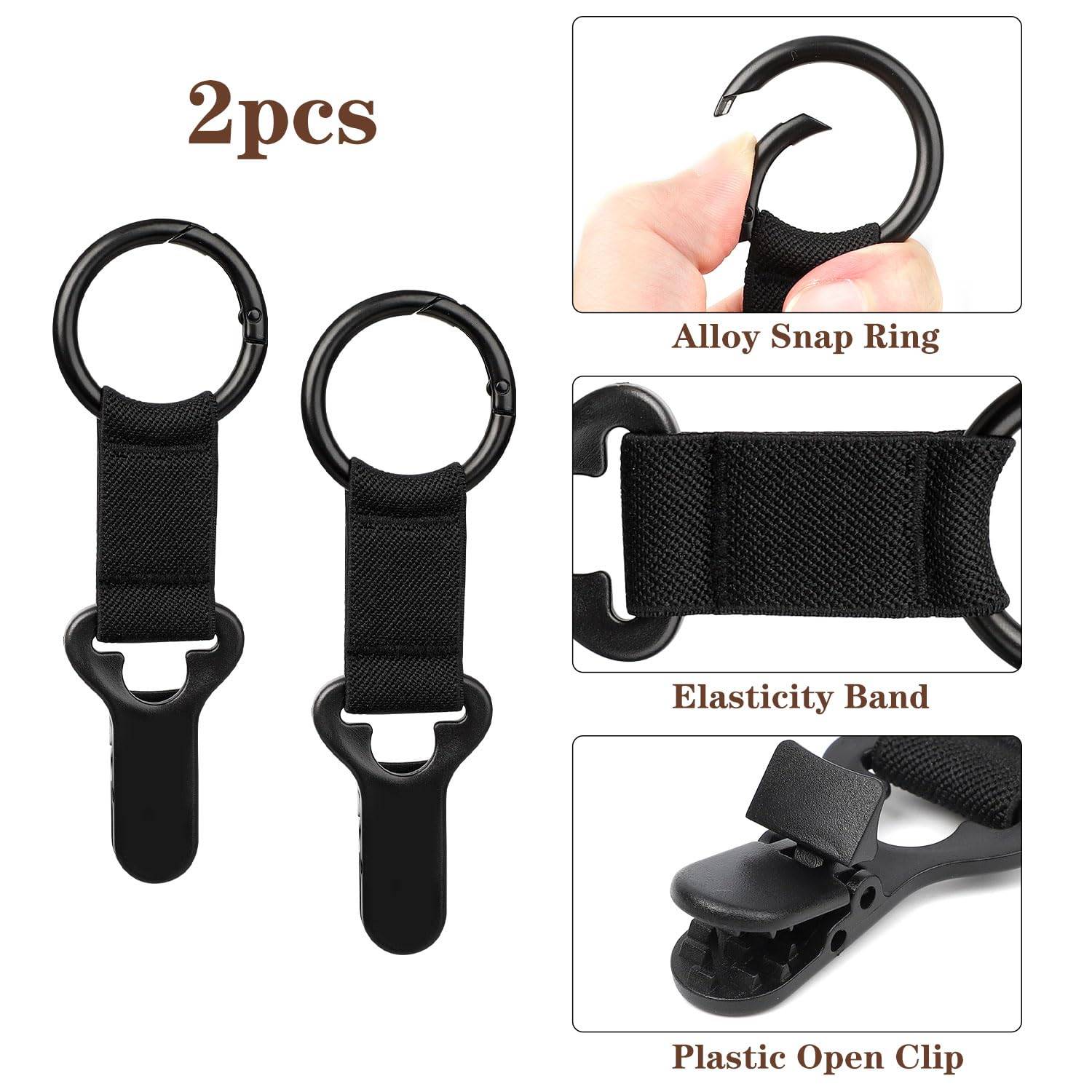 2PCS Portable Metal Hat Clips 7