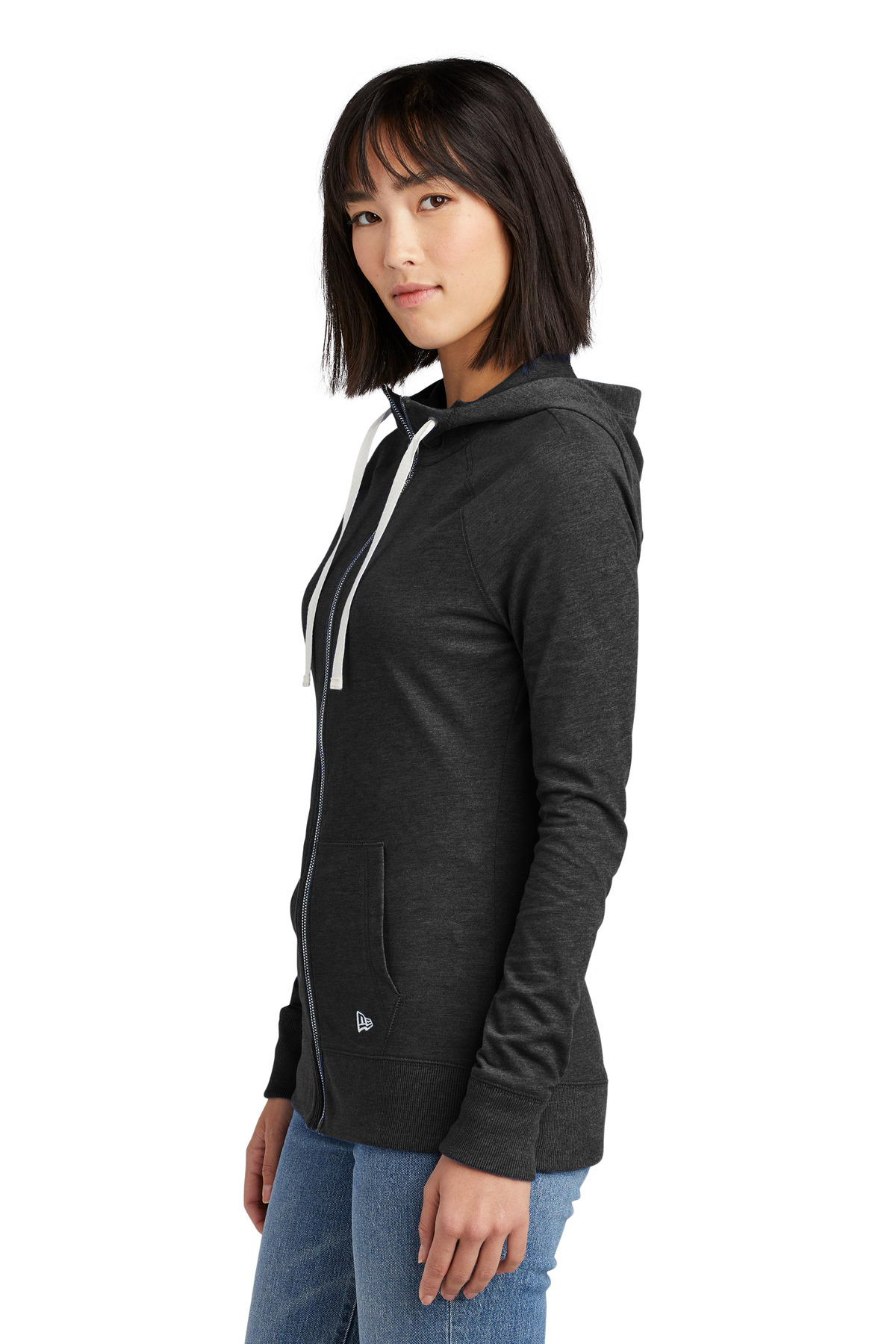 Women's Sueded Cotton Blend Full-Zip Hoodie