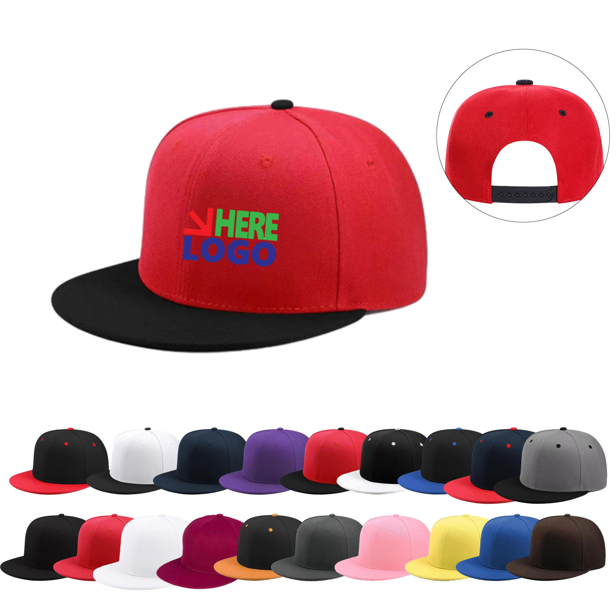 Flat Edged Color Blocked Baseball Cap 2