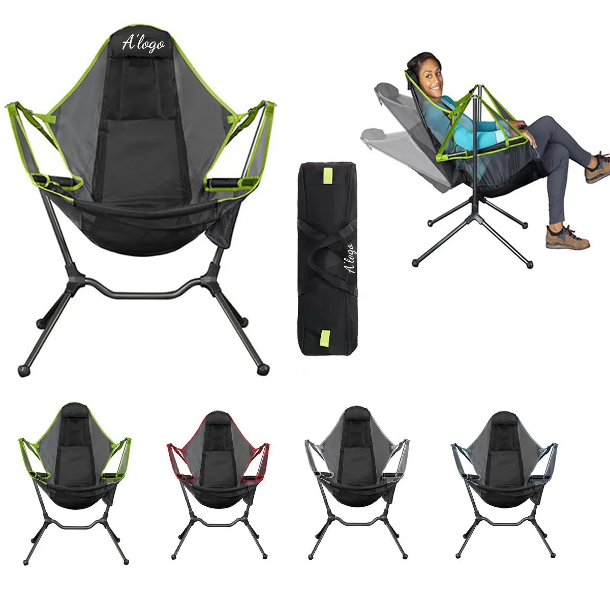 Folding Relaxed Outdoor Camping Rocking Chair 1