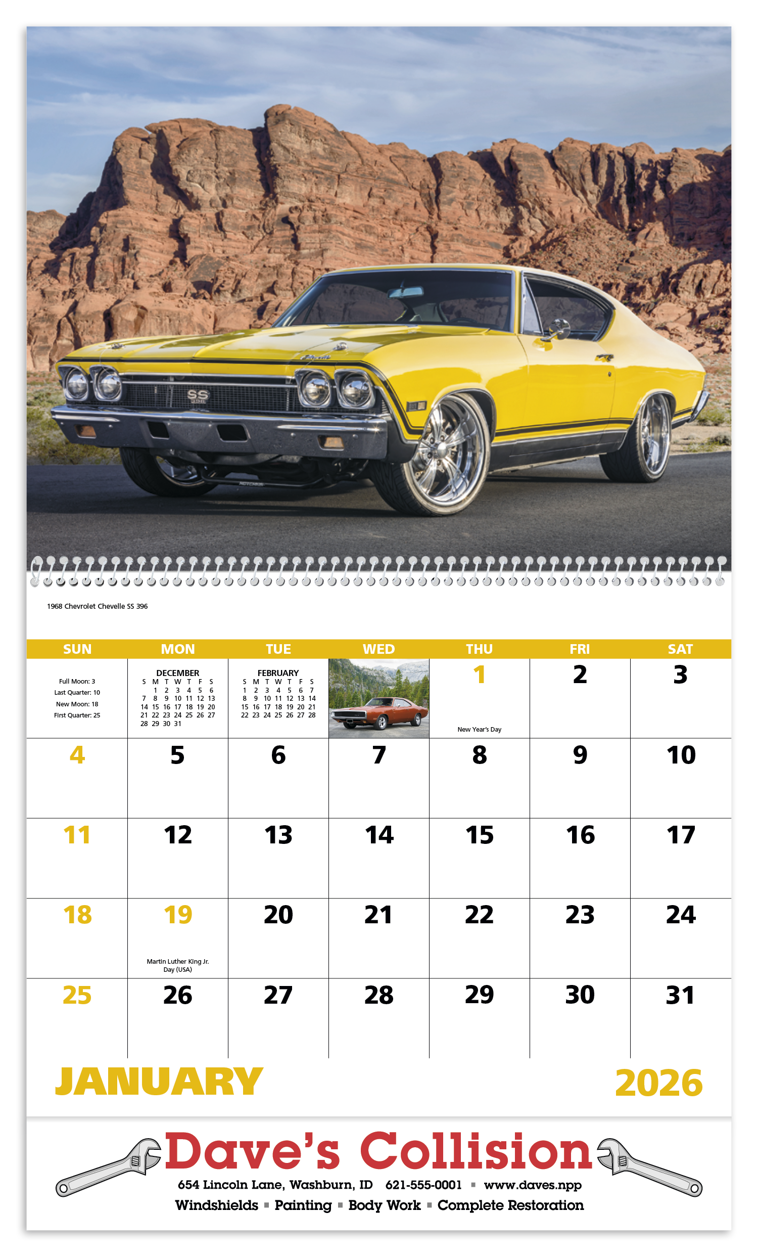 Good Value™ Muscle Thunder - Spiral Calendar 43