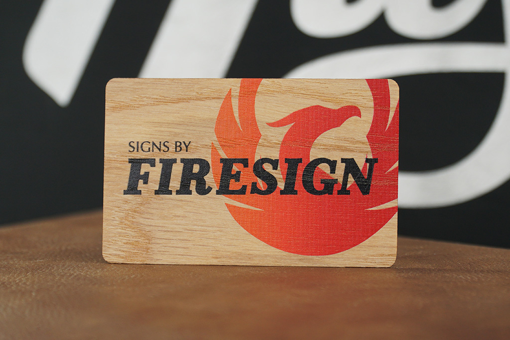 White Oak Wood Business Cards 4